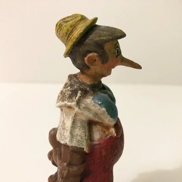Vintage Pinocchio Figure Walt Disney Chicago 4.5 Inch Tall Flaws - Picture 13 of 16
